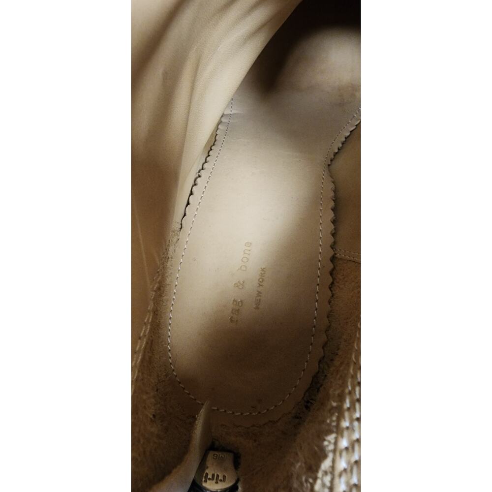Rag & Bone Women's Classic Newbury Suede Leather Olive Green Bootie Shoes US 7.5 - Picture 10 of 11